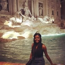 Me in front of the Trevi Fountain while studying abroad at JFRC